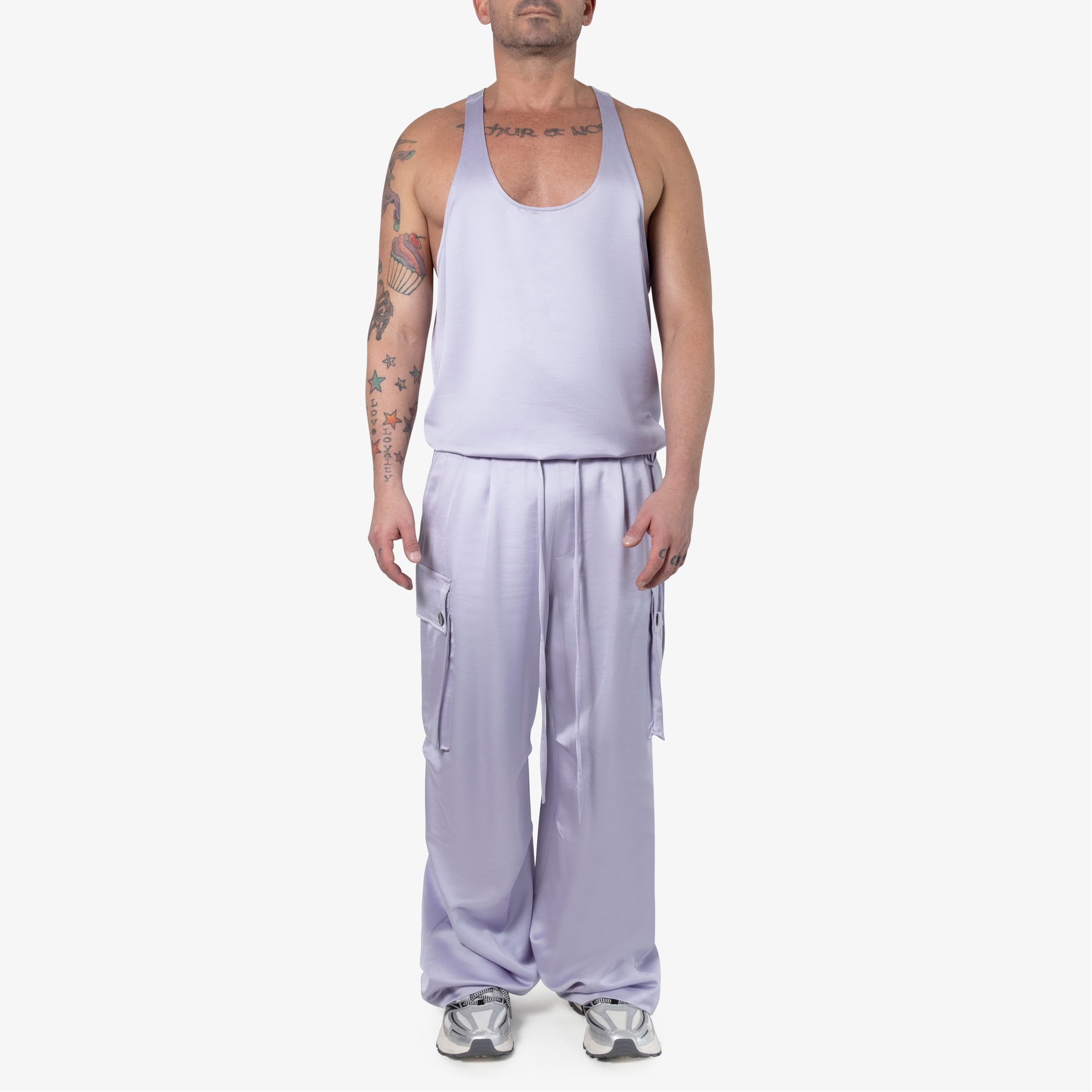 Drop Neck Silk Wool Tank Top