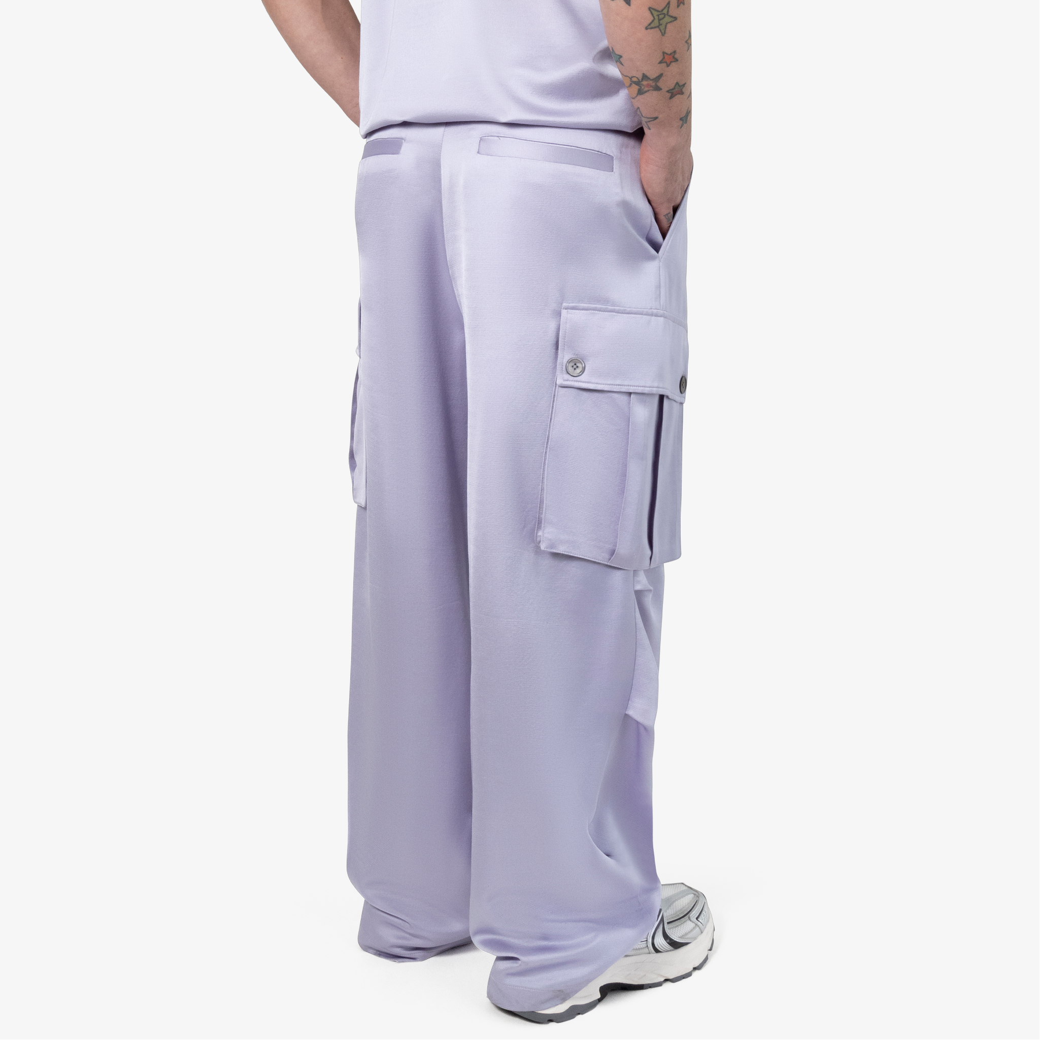 Relaxed fit Silk Wool Cargo Pant