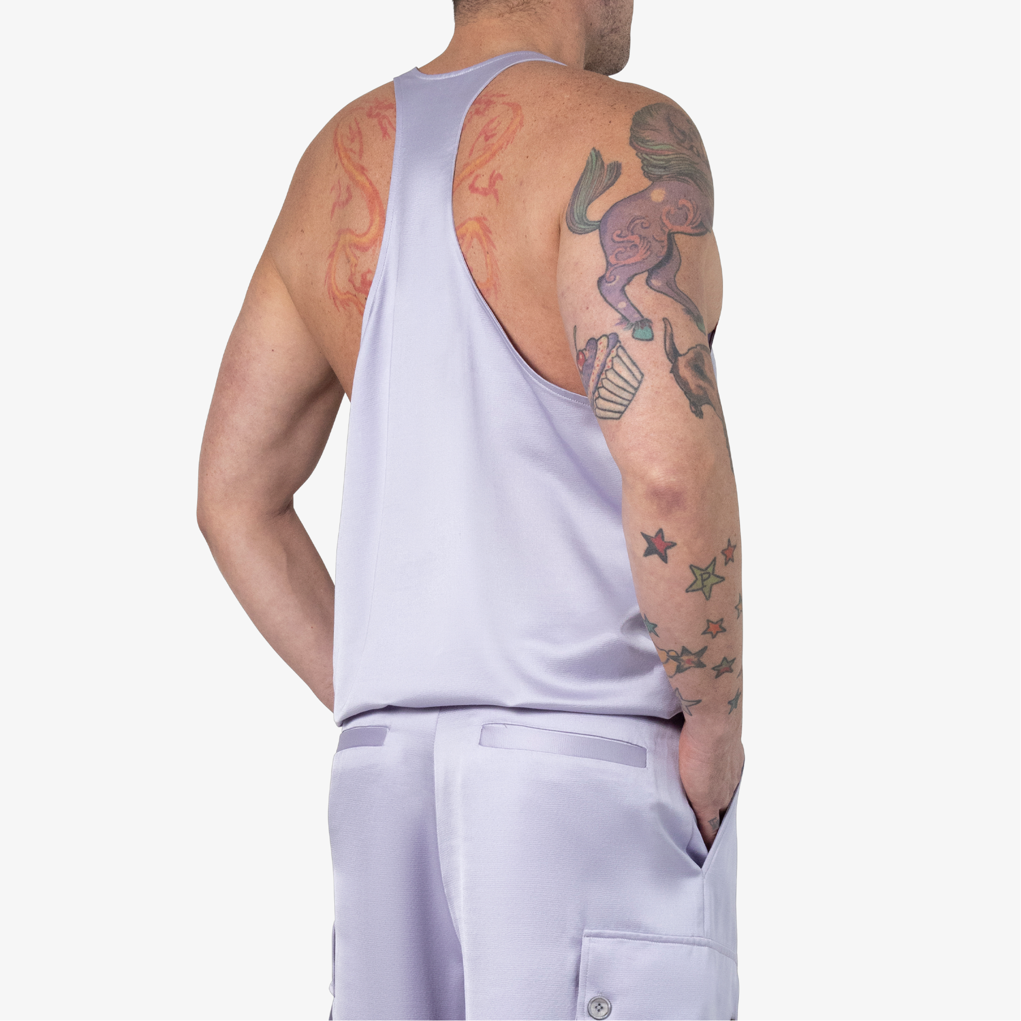 Drop Neck Silk Wool Tank Top