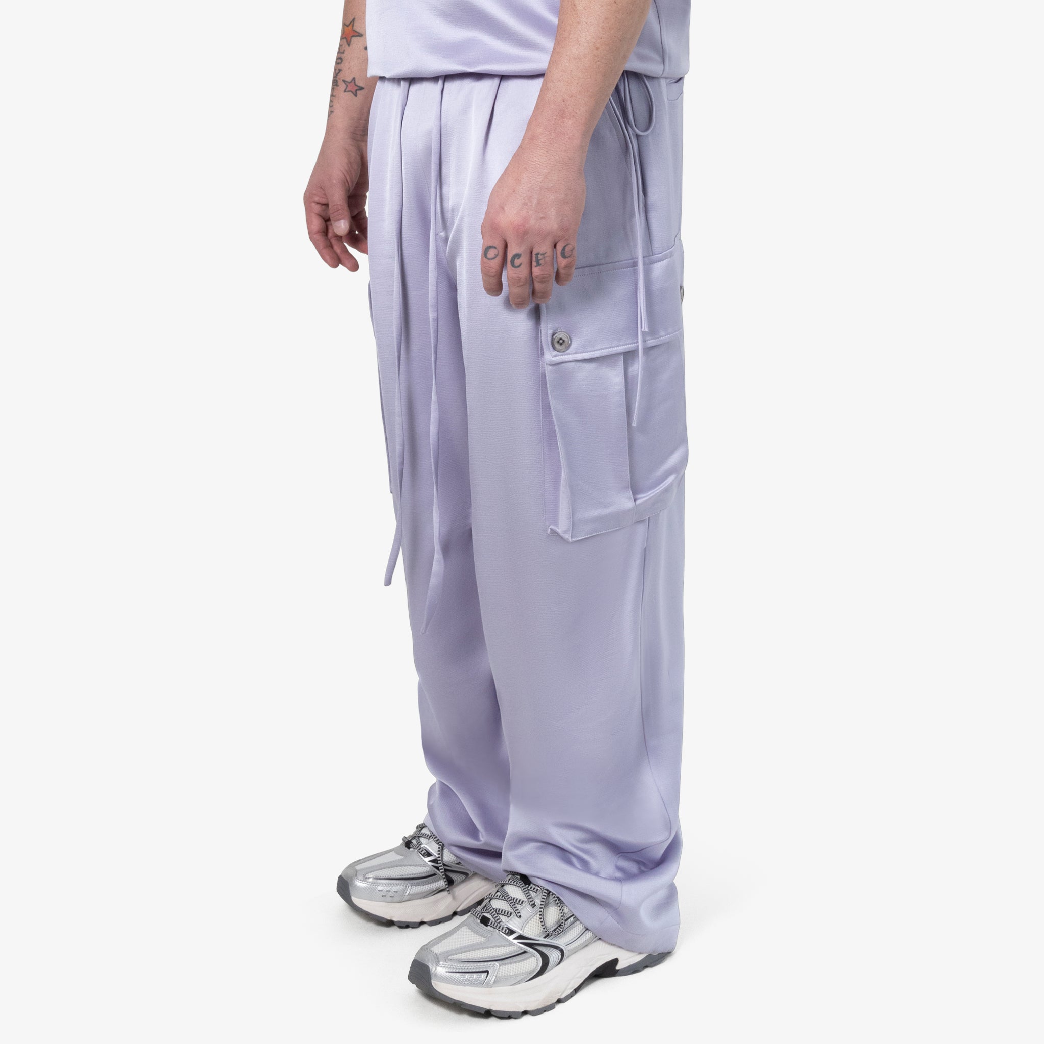 Relaxed fit Silk Wool Cargo Pant